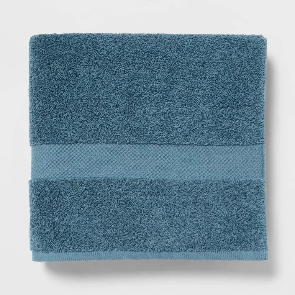 Threshold Performance Plus Bath Towel, Turquoise 30"x54" Heavyweight Cotton NEW